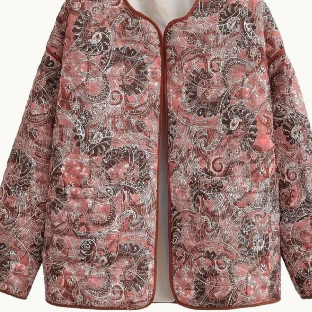 Sale🌸Boho Paisley quilted jacket
